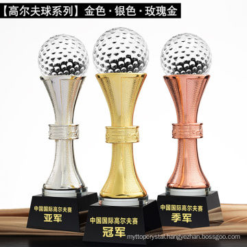 Medals Cup Crystal Golf Volleyball Football Basketball Billiards Awards Resin Custom Metal Trophy Sports